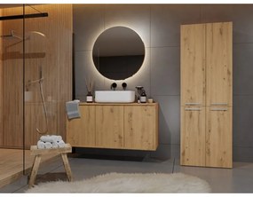 Kúpeľňová skrinka s košom na bielizeň ATSO 1 - dub artisan