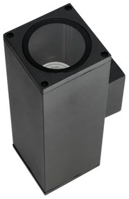 Vonkajšie nástenné svietidlo 2xGU10/35W/230V IP54 hranatý čierna