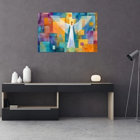 Obraz - Geometrický anjel (90x60 cm)