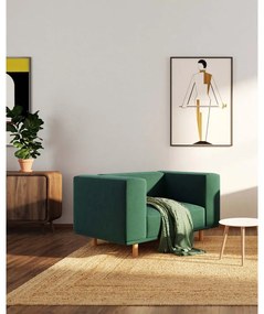 Tmavozelené zamatové relaxačné kreslo Kukumo – Ame Yens