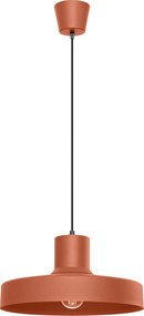 Závesné svietidlo Bilo, 1x okrovo červené kovové tienidlo