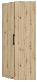 Rohová šatníková skriňa MARO 94x213 cm dub artisan