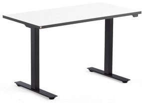 Výškovo nastaviteľný stôl NOMAD, 1200x750 mm, biela / čierna