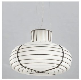 SIRU - Luster na lanku CHAPEAU 2xE14/40W/230V chróm/biela benátske sklo