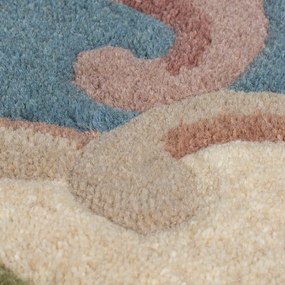 Modrý koberec z vlny Flair Rugs Aubusson, 120 × 180 cm