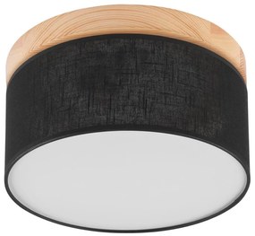 Brilagi - LED Stropné svietidlo BELLADONNA 1xE27/15W/230V pr. 30 cm čierna/borovica BG0522
