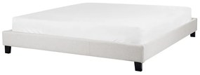 Čalúnená posteľ 180 x 200 cm svetlosivá ROANNE Beliani