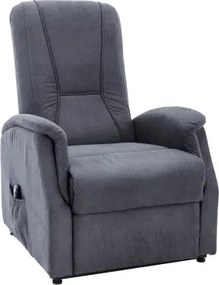 Relaxačné TV kreslo Birmingham, antracitová látka%