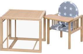 COSING - Detská jedálenská stolička 2v1 Viktoria buk/sivá