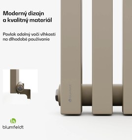 Blumfeldt Delgado radiátor | Moderný dizajn | 63 x 100 cm | 891 W | Stredové pripojenie