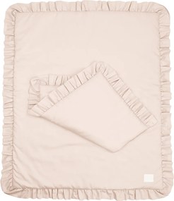 Sada do postieľok s volánom krémová 80x100cm