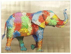 Flower Elefant obraz viacfarebný