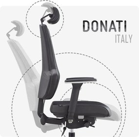 Ergonomická kancelárska stolička MOSH Elite F – čierna