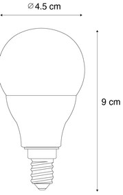 Inteligentná stmievateľná LED žiarovka E14 G45 Opál 4,9 W 470 lm 2700 – 6500 K