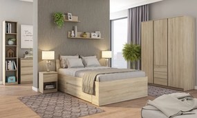 Šatníková skriňa Carlos, dub sonoma, 152 cm