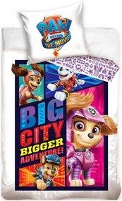 Bavlnené posteľné obliečky Labková patrola vo filme - Paw Patrol - biele - 100% bavlna Renforcé - 70 x 90 cm + 140 x 200 cm