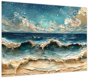 Sklenený obraz - Maľba mora (70x50 cm)