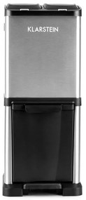 Klarstein Ökosystem² odpadkový kôš triedič odpadkov 30l (1 x15 l, 2x7,5 l) PE ušľachtilá oceľ