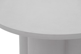 Okrúhly konferenčný stolík Cylindus 80 cm - svetlosivý