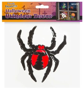 Halloweenska dekorácia na okno - pavúk