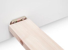 PROXIMA.store - Masívna rustikálna posteľ + zásuvka - BELLUNO ELEGANTE ROZMER: pre matrac 90 x 200 cm, FARBA: biela