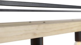 Inteligentné závesné svietidlo čierne s drevom 4-svetlo vrátane Wifi G95 - Shelf