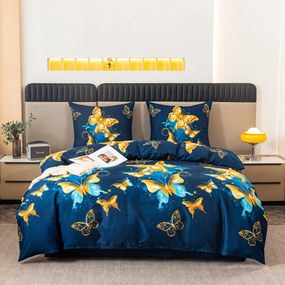Obliečky z mikrovlákna ROYAL BUTTERFLY modré Rozmer obliečky: 70 x 80 cm | 140 x 200 cm