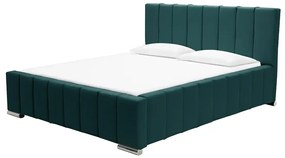 Čalúnená posteľ Sweet s matracom, roštom a úložným priestorom - Zelená - šírka 120cm