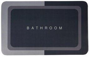 Bathroom Solutions Predložka do kúpeľne Bathroom, 50x80 cm, sivá/čierna