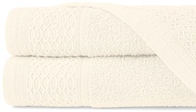 BAVLNENÉ UTERÁKY SOLANO SADA 1 KS 50X90 CM, 1 KS 70X140 CM KRÉMOVÁ