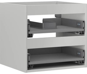 Mexen Box-A, závesná skrinka 50 cm, 2 zásuvky, matná sivá, 91AX0-0500-470-2-62