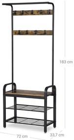 Vešiakový stojan s botníkom VASAGLE HSR40B