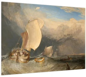 Obraz - William Turner, Fishing Boats with Hucksters Bargaining for Fish, reprodukcia (70x50 cm)