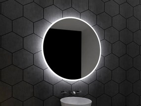 DELPHI zrcadlo s LED osvětlením 120 diod na metr Barva podsvícení zrcadla: dual white s dotykovým vypínačem, Průměr (cm): 50