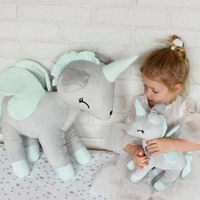 Maxi plyšový jednorožec mätový