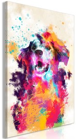 Artgeist Obraz - Watercolor Dog (1 Part) Vertical Veľkosť: 80x120, Verzia: Na talianskom plátne