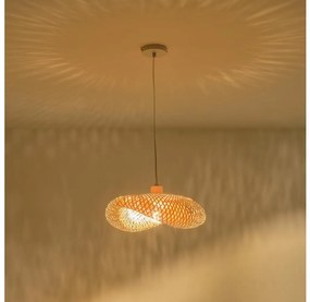 Luster na lanku 1xE27/40W/230V bambus