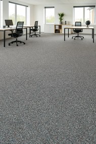 AKCIA: 580x400 cm Koberec metráž New Techno 3525 šedé, šíře, šedá, ab (mriežka), chodba / predsieň