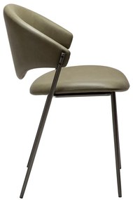Khaki jedálenská stolička z imitácie kože Zone – DAN-FORM Denmark