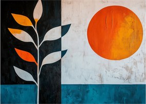 Obraz - Abstrakcia rastliny a slnka (70x50 cm)