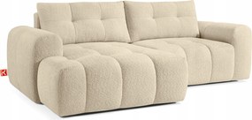 Rohová Lavia Ľavá Japandi Funkcia Spania, Úložný Priestor Na Posteľnú Bielizeň, 256 CM