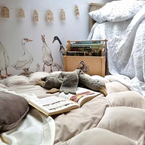 Samolepka do detskej izby bielej kačice 78x40cm