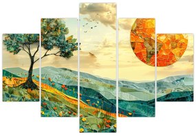 Obraz - Ilustrácia krajiny (150x105 cm)
