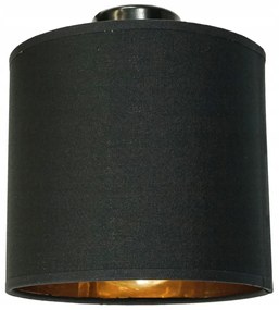 BERGE Závesné stropné svietidlo LED drevený trámový 2xE27 Luster Loft Lampshade Gold