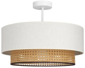 Prisadený luster NATIA 1xE27/60W/230V biela/hnedá