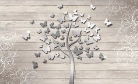 Fototapeta - Strom s motýľmi (254x184 cm)