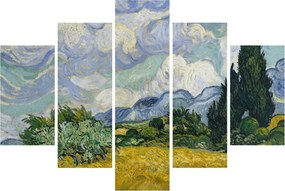 Obraz - Vincent van Gogh, Wheat Field with Cypresses, reprodukcia (150x105 cm)
