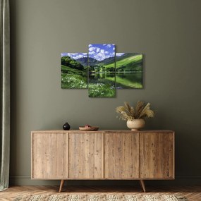 Obraz - Krajina s jazerom (90x60 cm)
