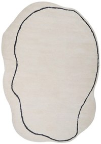 Viskózový koberec 160 x 230 cm béžový DERA Beliani