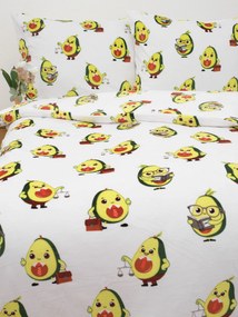 Francúzske obliečky mikroplyš Exclusive – Advokádo biele 220 × 200 cm, 2ks 70 x 90 cm